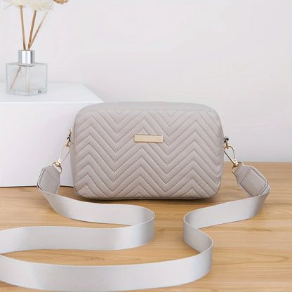 Quilted Crossbody Bag Small PU Leather Shoulder Purse