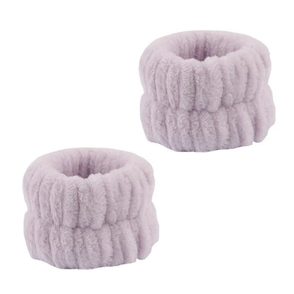 Coral Fleece Spa Headband & Wristband Skincare Set