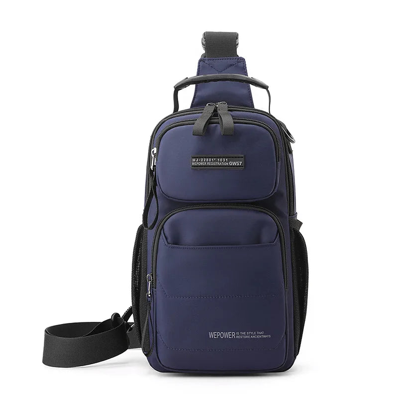Men S Chest Bag Multifunctional Leisure Commuting One Shoulder Large Capacity Travel Portable Nylon