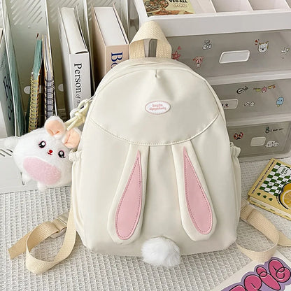 Cute Girl Backpack Student School Schoolbag Simple Everything Bunny Kawaii