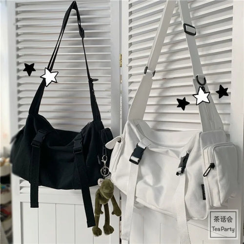 Canvas Crossbody Bag – Large Capacity Harajuku Messenger Bag