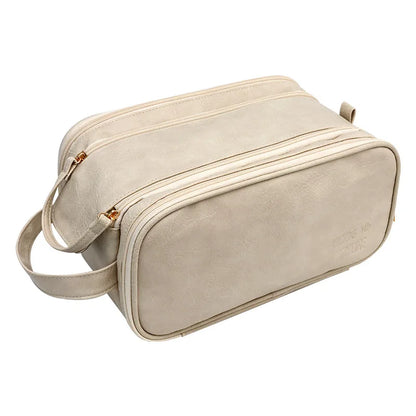 Large Capacity Double Zipper Makeup Bag