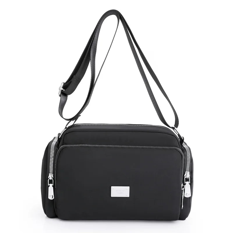 Large Capacity Nylon Crossbody Bag for Women – Wide Strap Shoulder Bag