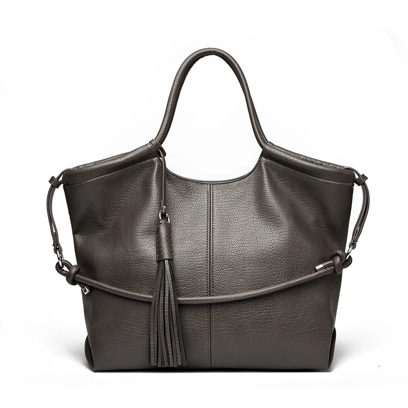 Large PU Leather Tote Bag – Women's Luxury Shoulder Hobo Bag