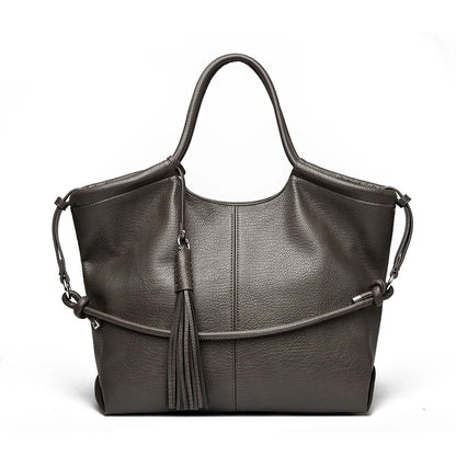 Large PU Leather Tote Bag – Women's Luxury Shoulder Hobo Bag
