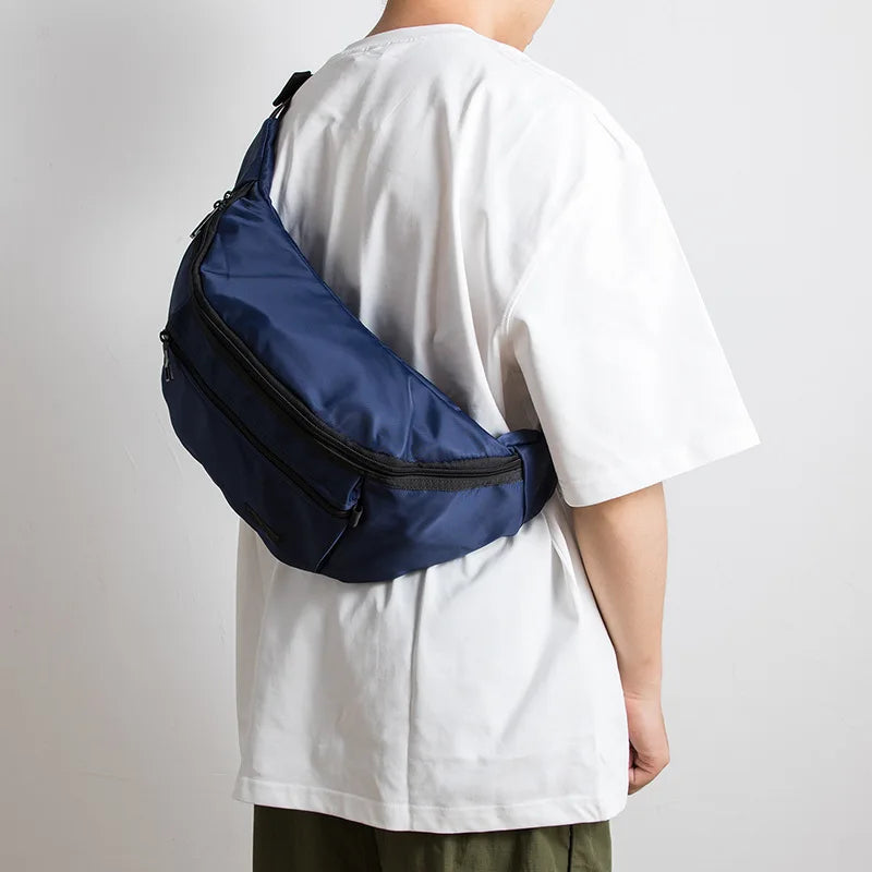 Men S Crossbody Bag Large Capacity Leisure Sports Chest Waterproof Oxford Cloth Riding Outdoor
