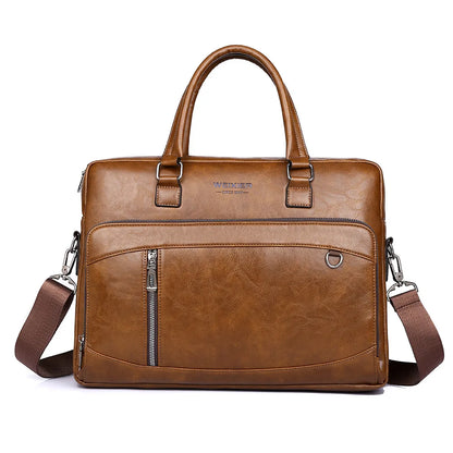 Men S Business Hand-Held Horizontal Single-Shoulder Crossbody Bag Computer Storage Large Capacity