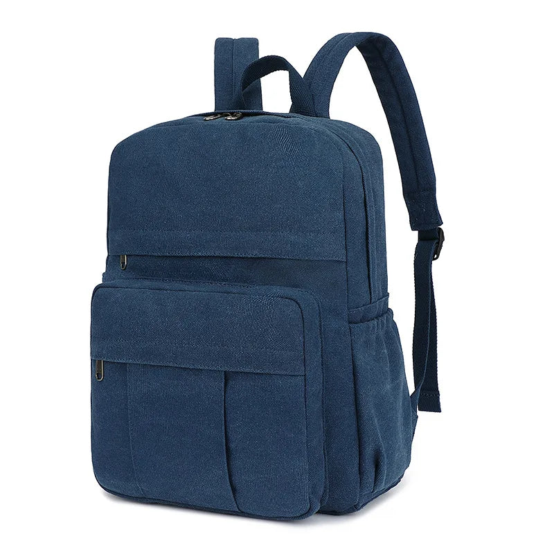 Wear-Resistant Canvas Men S Backpack Large Capacity 15 6-Inch Computer Storage