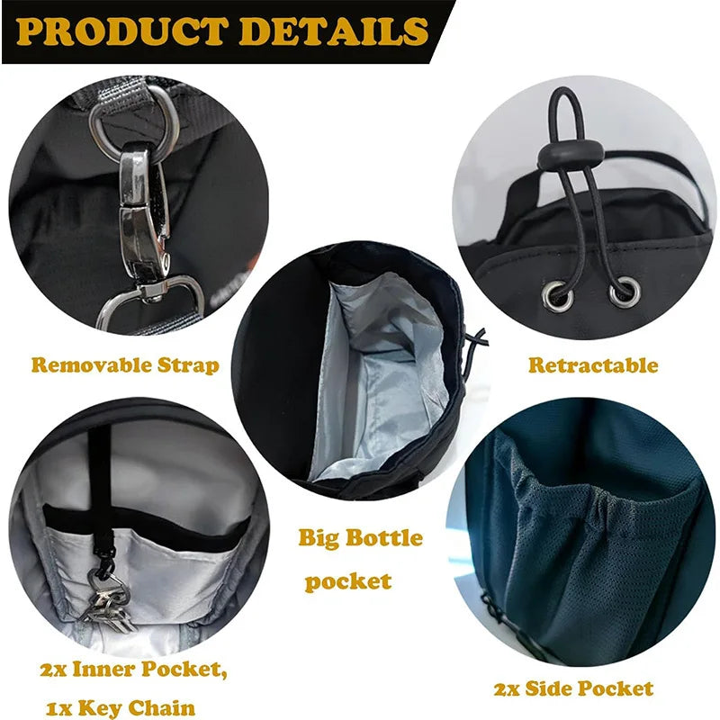 Portable Magnetic Water Bottle Crossbody Sling Bag Men Women Outdoor Fitness Workout Gym Accessories