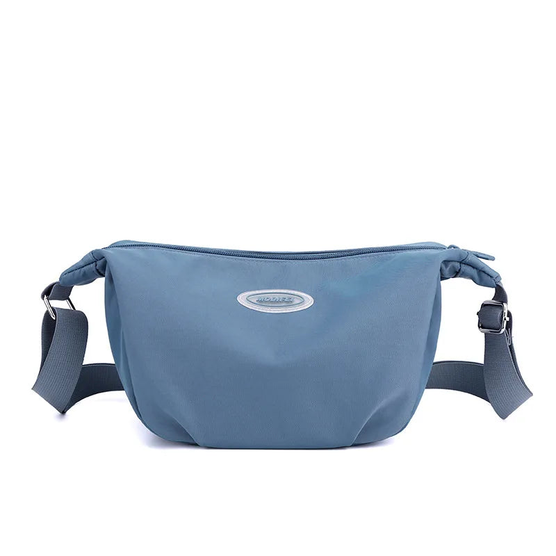 Ladies Single-Shoulder Crossbody Bag Nylon Fabric Bag Women S Bag Korean Style Simple Solid Color