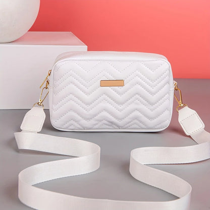 Quilted Crossbody Bag Small PU Leather Shoulder Purse