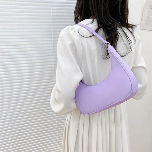 Fashionable Shoulder Underarm Bag Light Small Solid Color Satchel Stylish Women Tote