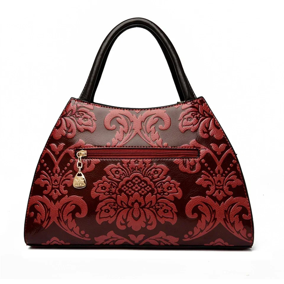 Luxury Embossed Leather Handbag for Women – Crossbody Shoulder Bag
