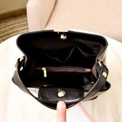 Crocodile Pattern Bucket Bag – Women's PU Leather Handbag & Crossbody Purse