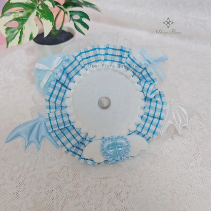 Ita Bag Badge Display Stand – Handmade Lace Cat Ears Wings Decoration