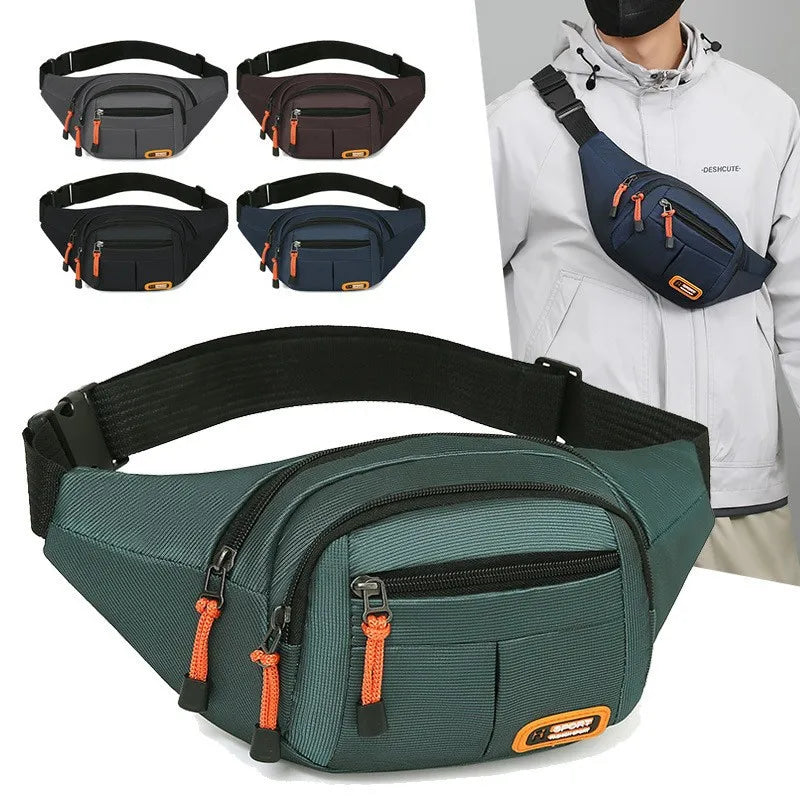 Homefish Unisex Waist Bag Multifunctional Large Capacity Splash Resistant Wear Worksite Outdoor