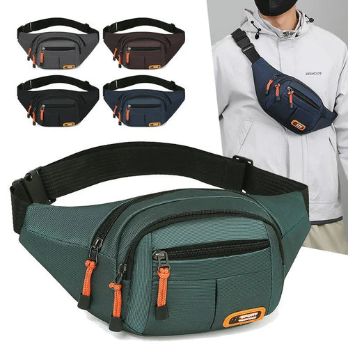Homefish Unisex Waist Bag Multifunctional Large Capacity Splash Resistant Wear Worksite Outdoor