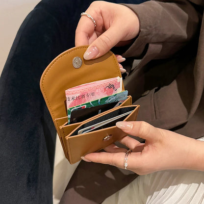 Mini Wallet Women PU Leather Envelope Clutch Purse