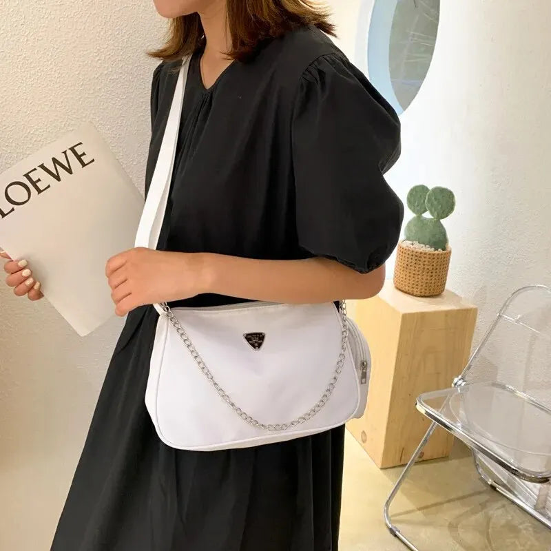 Nylon Crossbody Bag Women Portable Casual Underarm Students Cross Body