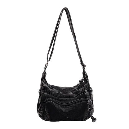 Denim Women S Large-Capacity Casual Crossbody Bag Student Commuting Tote Bag Crossbody