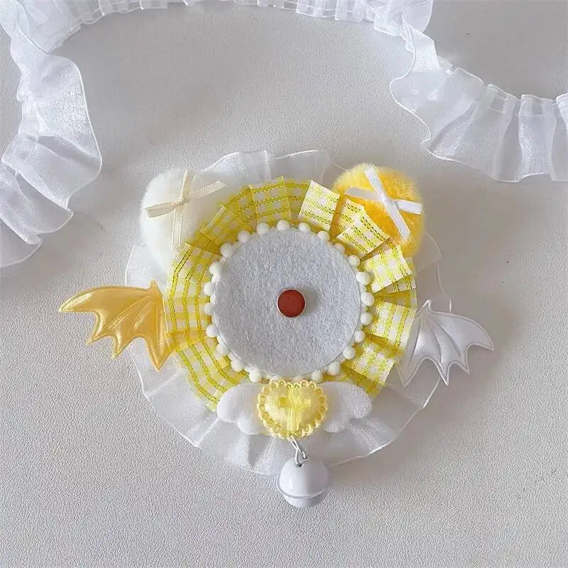 Ita Bag Badge Display Stand – Handmade Lace Cat Ears Wings Decoration