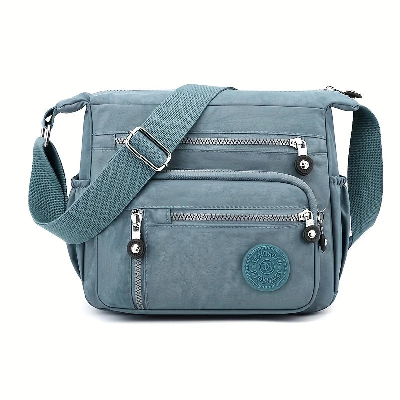 Waterproof Nylon Crossbody Bag with Multiple Pockets for Women
