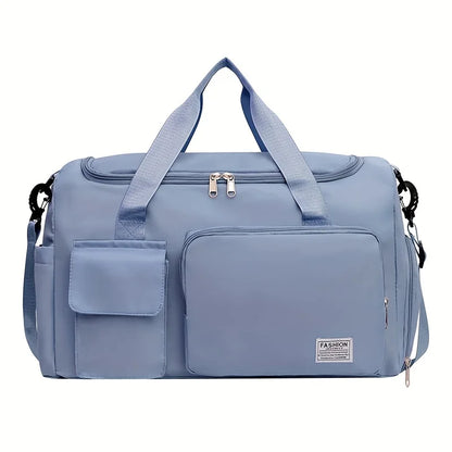 Women's Gym Bag with Shoe Compartment – Nylon Travel Duffel Bag
