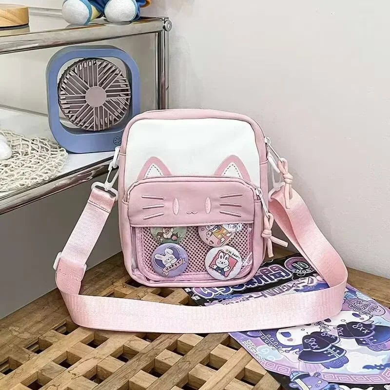 Mini Ita Bag Crossbody – Transparent Window Kawaii Shoulder Bag for Students
