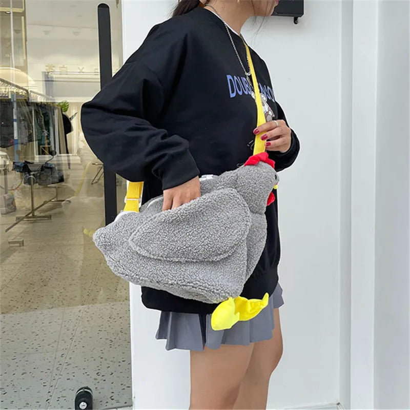 Plush Chicken Crossbody Bag – Cute Animal Shoulder Bag