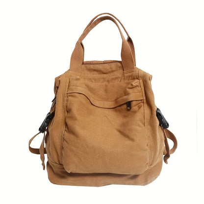 Canvas Backpack for Women Convertible Rucksack with Top Handle