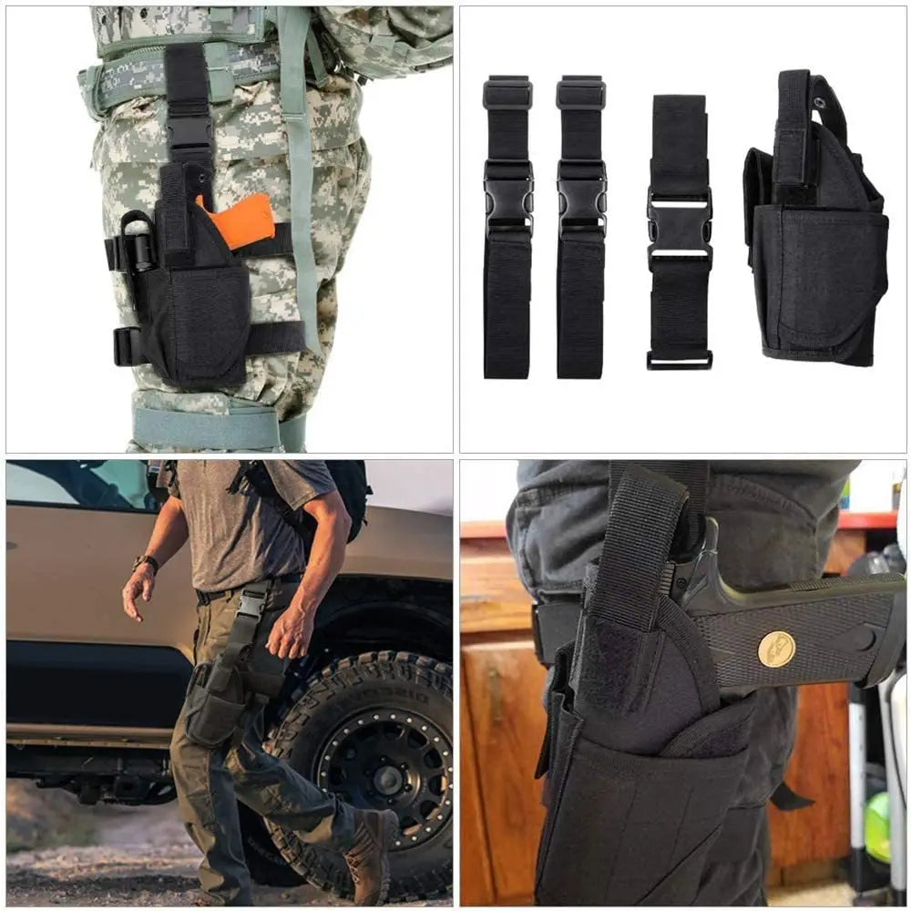 Tactical Holster Outdoor Multi-Function Quick Draw Invisible Waist Hang Universal Gaiters Oxford