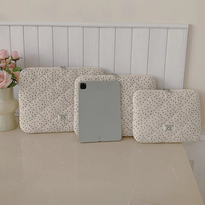 Casual Commute Laptop Sleeve Floral Quilted Shockproof Scratch Resistant Multi Size Clutch Bag Women