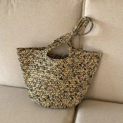 Summer Handmade Straw Shoulder Bag Large Capacity Woven Tote Beach Bags Women Handbags Bolsas De
