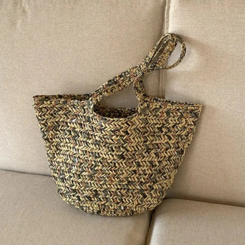 Summer Handmade Straw Shoulder Bag Large Capacity Woven Tote Beach Bags Women Handbags Bolsas De