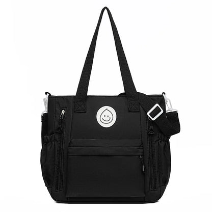 Lettered Messenger Bag Japanese Large-Capacity Canvas Schoolbag Department Arts Students Class