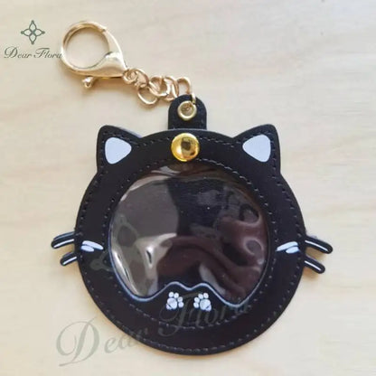 Cat Shape Badge Display Holder – 58mm Pin Protective Cover for Ita Bag
