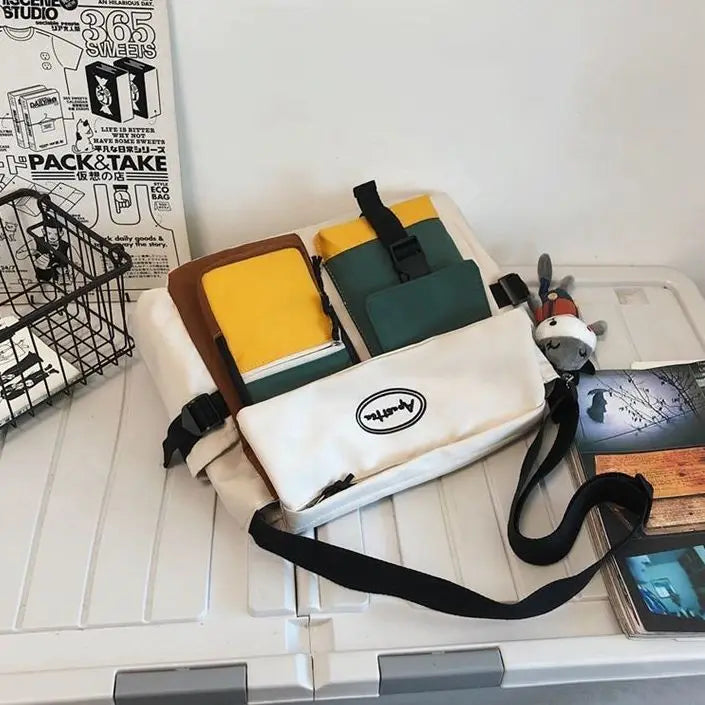Nylon Crossbody Bags Women Men Canvas Handbags Shoulder Bag Students School Book Messenger Mutiple