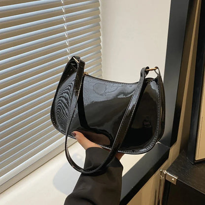 Retro Leather Underarm Bag Women S Handbags Casual Shoulder Purses