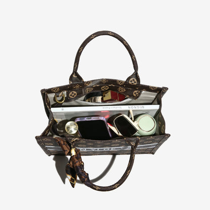 Fashionable Luxury Retro Printed Handbag Crossbody Bag Paired High-Value Scarves Used Daily