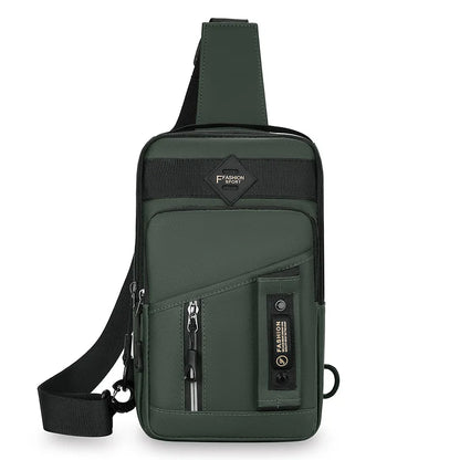 Casual Chest Bag Men Portable Diagonal Cross Student Simple Large Capacity Waterproof Shoulder