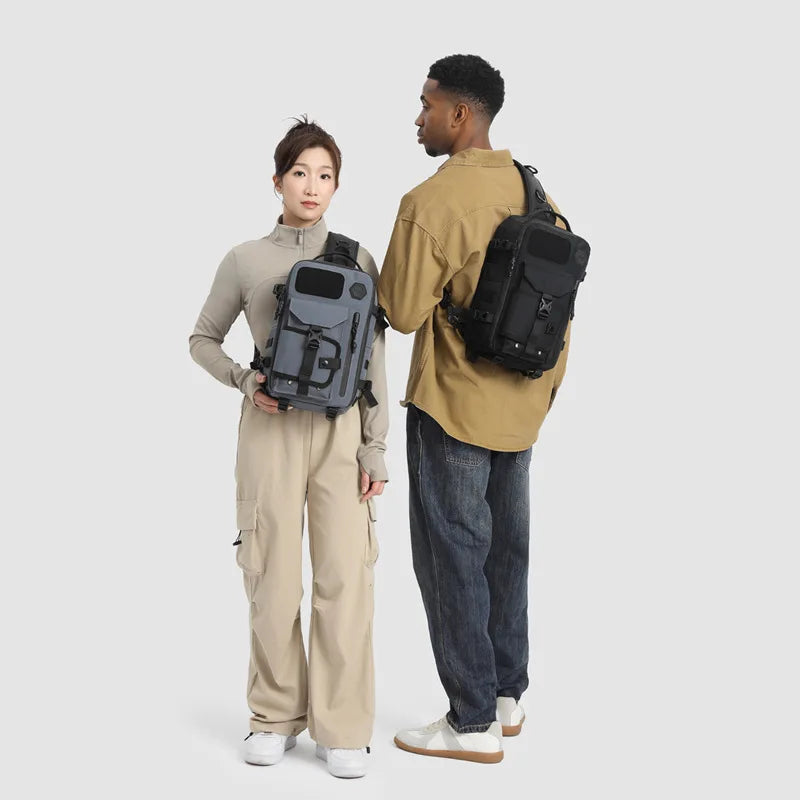 Single-Shoulder Bag Men S Large-Capacity Oxford Fabric Waterproof Crossbody Multi-Functional