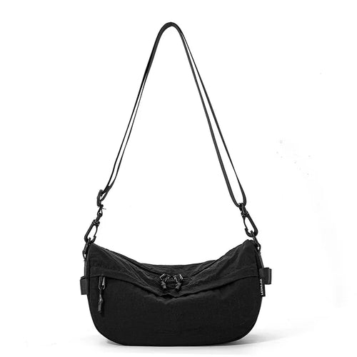 Water Repellent Lightweight Nylon Sling Bag Unisex Multi Pocket Crossbody Phone Shoulder Bag Hiking