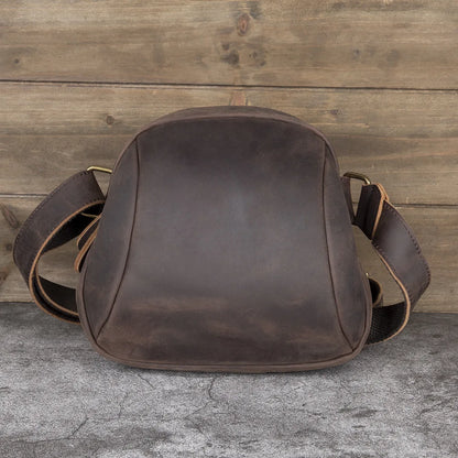 Crazy Horse Cowhide Men S Women Retro Crossbody Bag