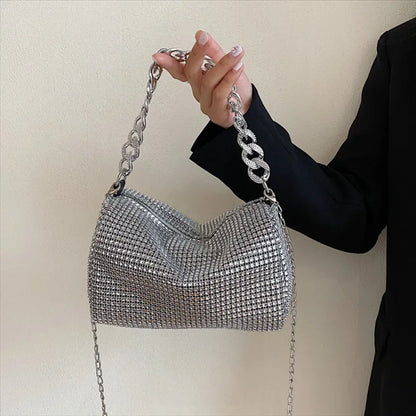 Rhinestone Chain Bag – Women's Glam Shoulder & Crossbody
