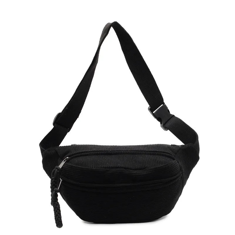 Cozy Corduroy Crossbody Bags Men S Women Chest Bag Street Style Sports Shoulder Bag