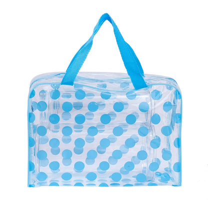 Homefish Transparent Polka Dot Women S Makeup Bag Waterproof Pvc Cosmetic Portable Storage