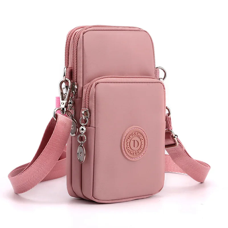Crossbody Phone Bag with Headphone Hole & Adjustable Strap