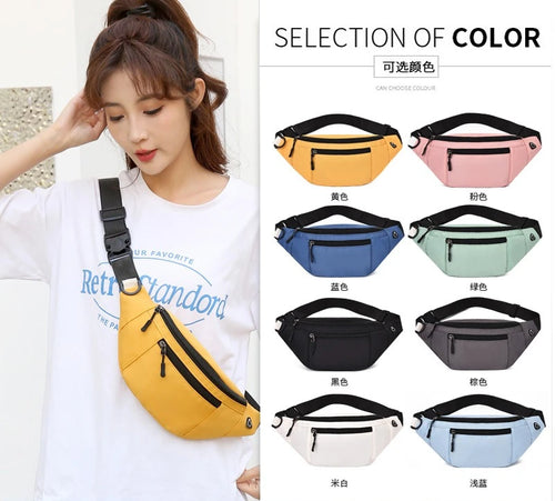 Fashionable Waist Bag Simple Multifunctional Shoulder Crossbody Go Out Oxford Cloth Change Mobile