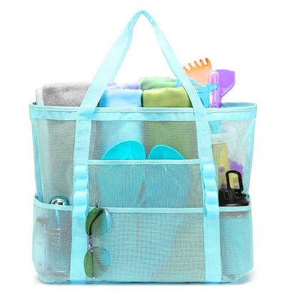 Large Mesh Beach Tote Bag Lightweight Quick-Dry Pool Bag