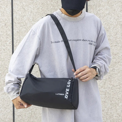 Travel Men S Sports Light Outdoor Crossbody Bag Large Capacity Luggage Single Shoulder Bucket